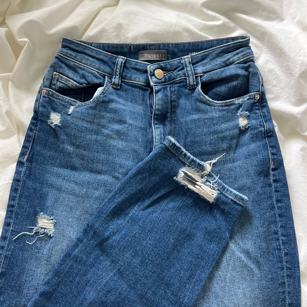 DL1961 High Rise Straight Ankle Jeans